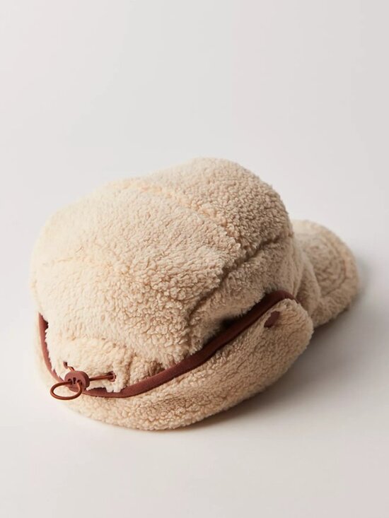 NEW FP Movement Windchill Cap Trapper Hat Free People Bamboo Tan Cream Faux Fur main image 6